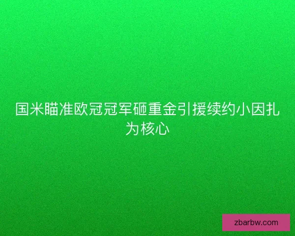国米瞄准欧冠冠军砸重金引援续约小因扎为核心 国米瞄准欧冠冠军砸重金引援续约小因扎为核心